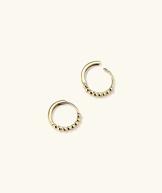 Sale Beaded Huggie Hoops Earrings