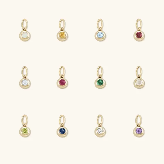 Best Sale Birthstone Sphere Charm Necklaces