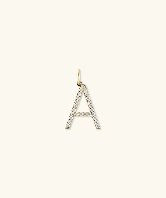 Best Lab Grown Diamond Oversized Letter Charm Necklaces