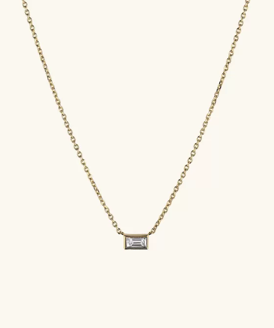 Best Mini Baguette Diamond Necklace Necklaces