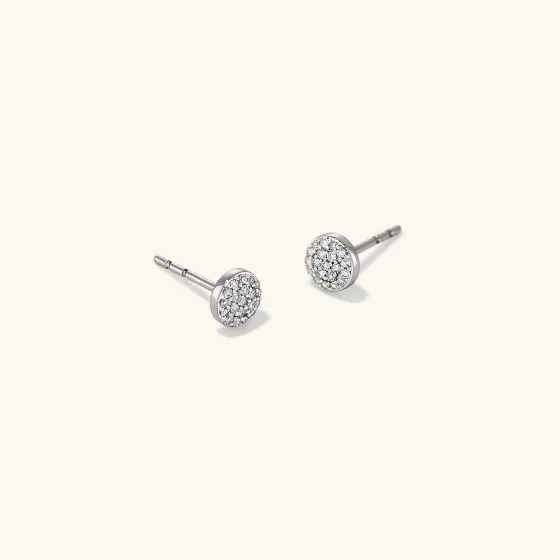 Best Pav Diamond Round Studs Earrings