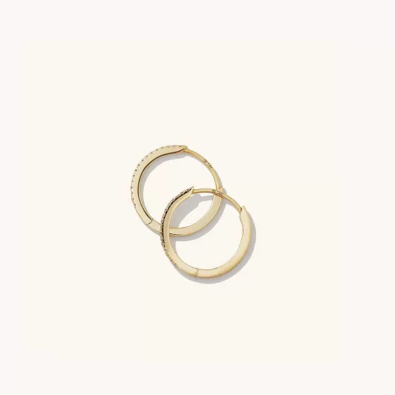 Sale Pav Diamond Small Hoops Earrings