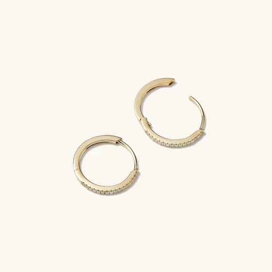 Sale Pav Diamond Small Hoops Earrings