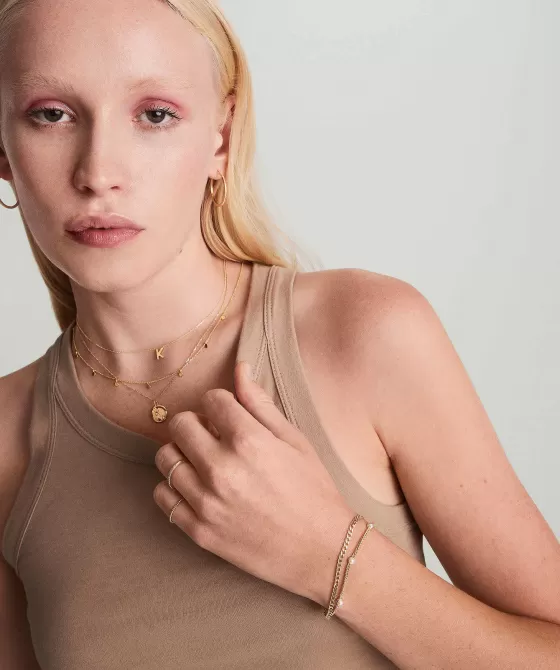 Cheap Pearl Curb Chain Bracelet Bracelets
