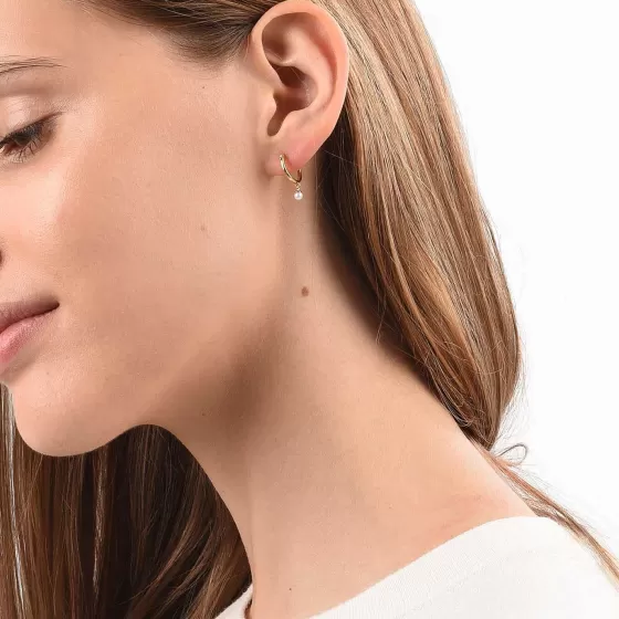 Sale Pearl Hoops Earrings