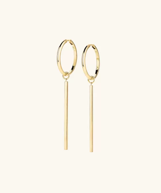 Cheap Xl Bar Hoop Charms Earrings